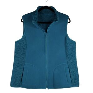 Turquoise Unbranded Fleece Outdoor Camping Outdoor Hiking Zip Down Vest‎ Size 1X